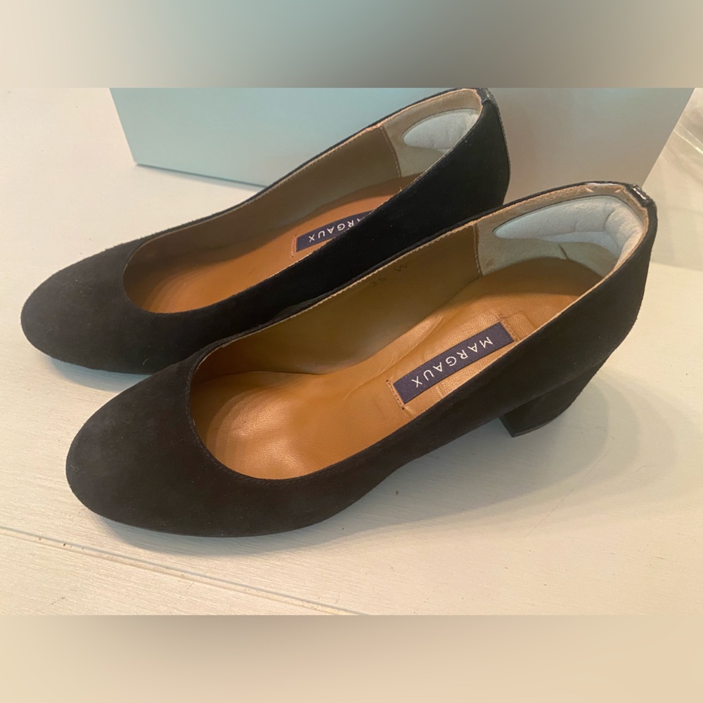 Margaux Classic Black Suede Pumps